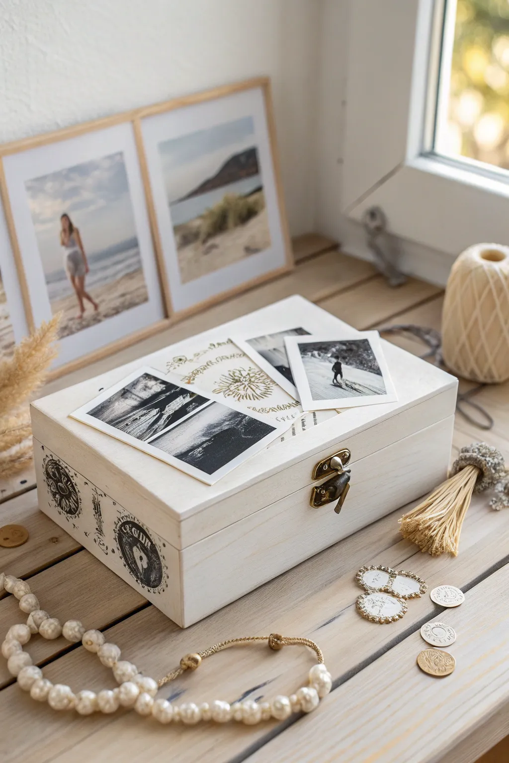 Transform memories into art with a personalized decoupage jewelry box.