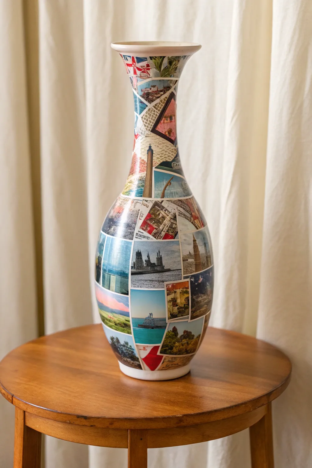 Wanderlust in a Vase: A Minimalist Collage of Global Adventures