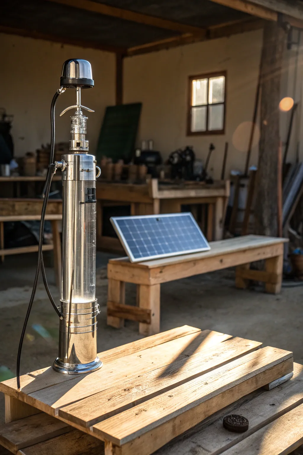 Harness the power of the sun: a sustainable solution for water management that merges innovation and craftsmanship.