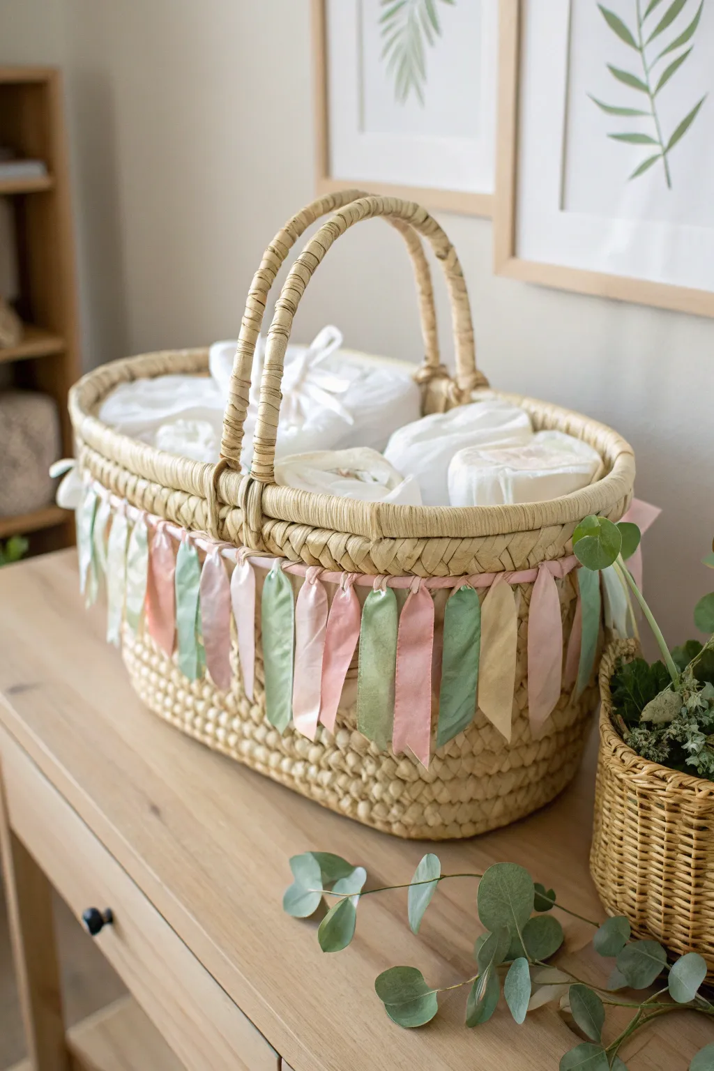 Add a personal touch to your nursery with this charming DIY diaper basket idea!