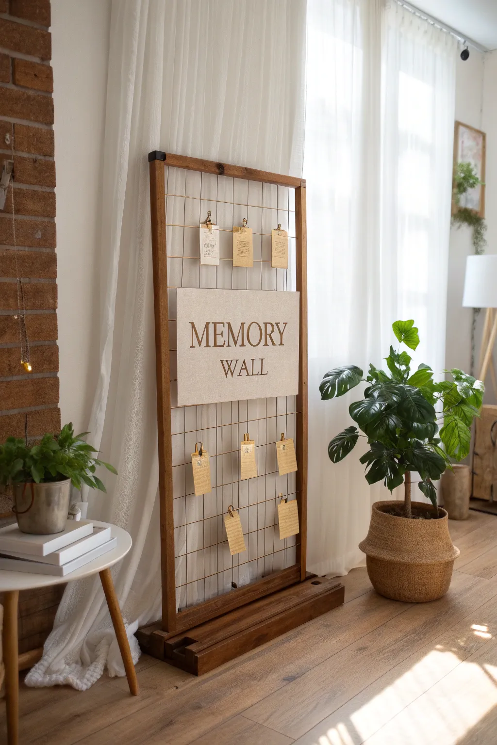Collect memories and wishes on this beautifully crafted DIY memory wall, perfect for celebrating a milestone birthday.