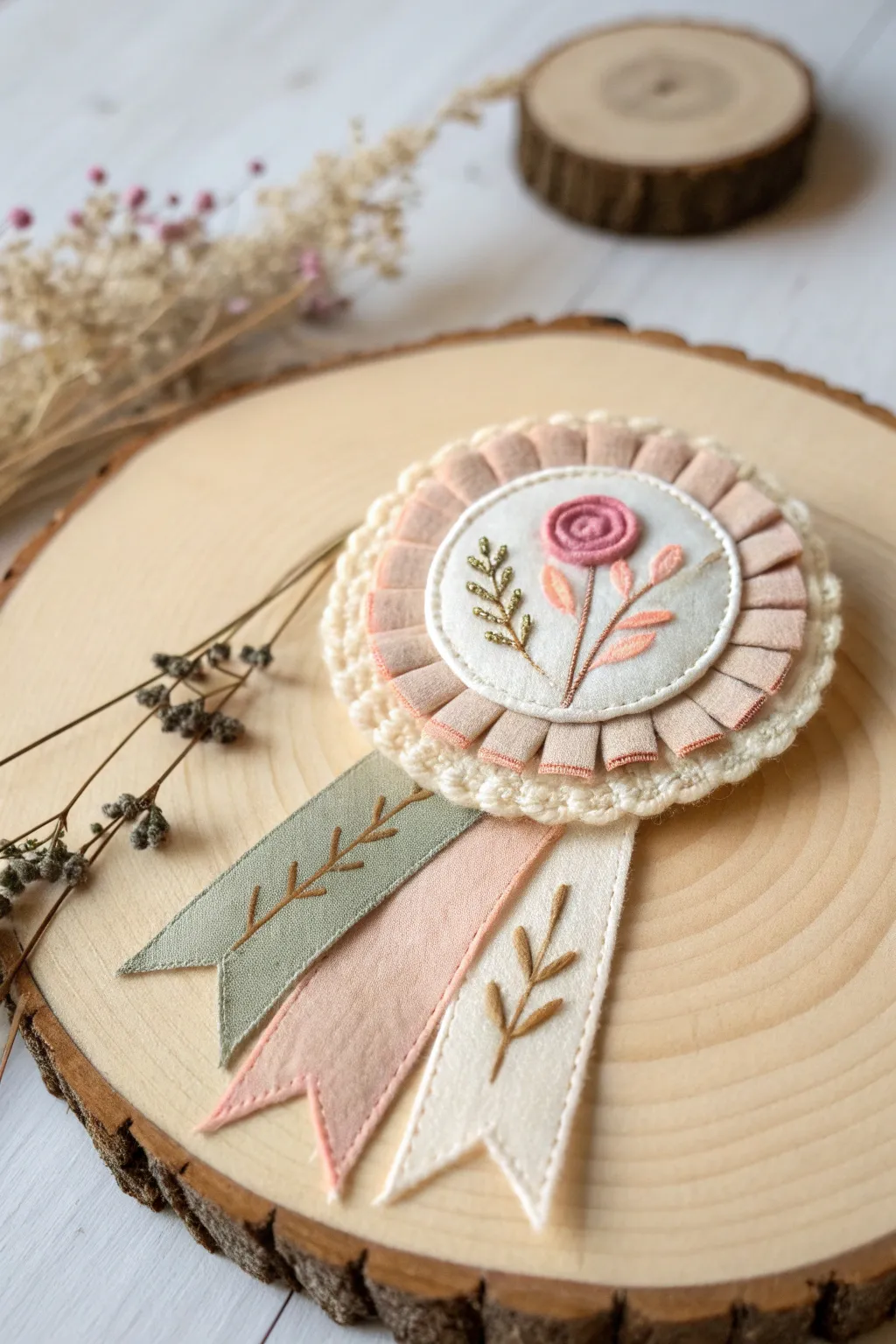 Celebrate achievements with the charm of handmade felt badges, where simplicity meets elegance.