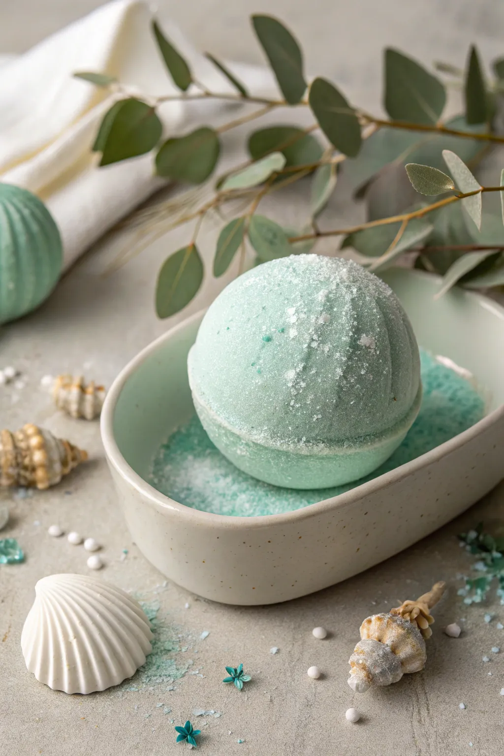 Dive into an oceanic escape with this enchanting mermaid bath bomb. 🧜‍♀️✨