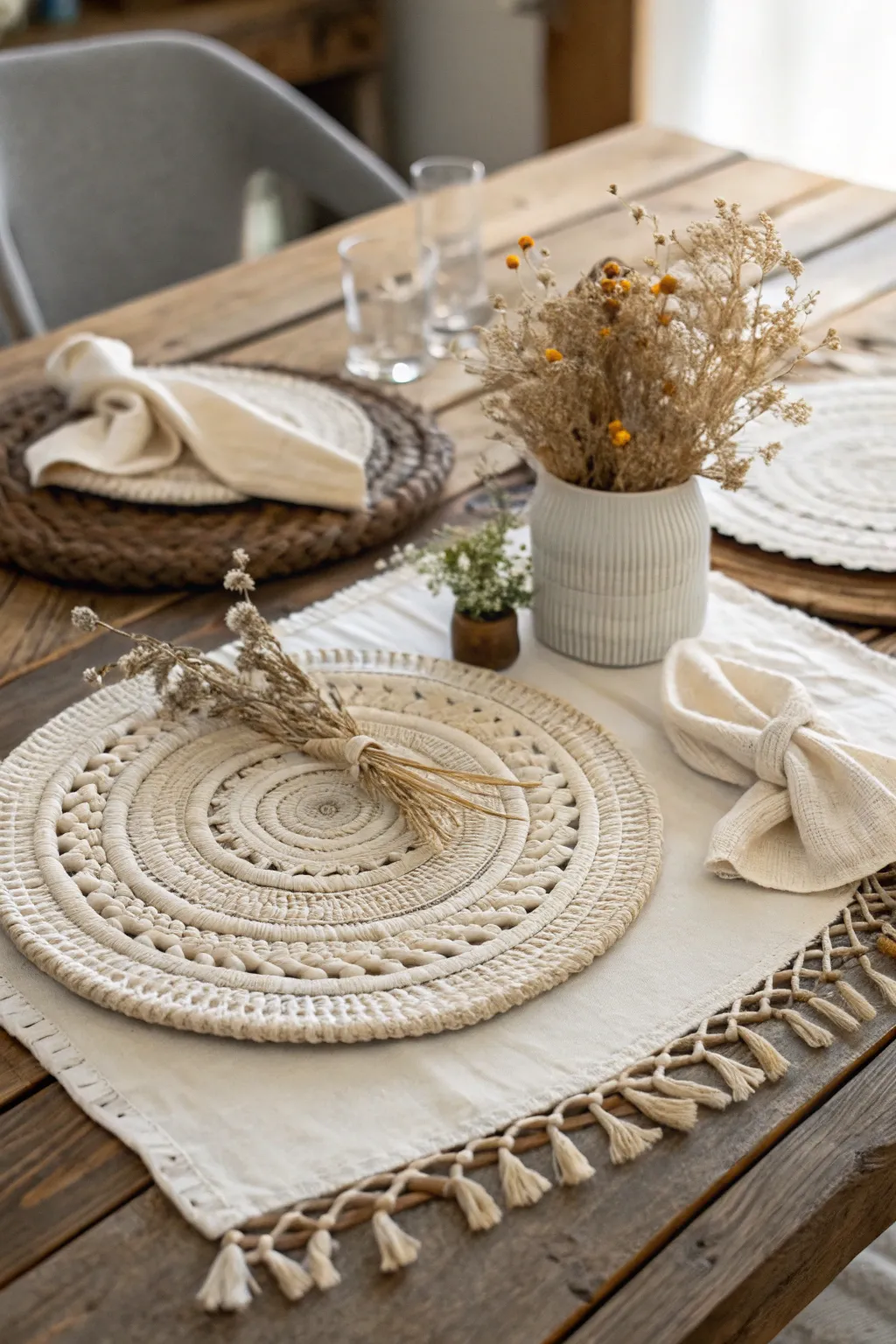 Elevate your table setting with the perfect blend of textures and natural charm.