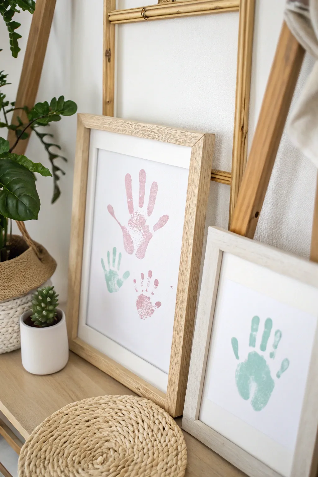 Capture the magic of little moments with DIY handprint art—perfect for your baby's room.