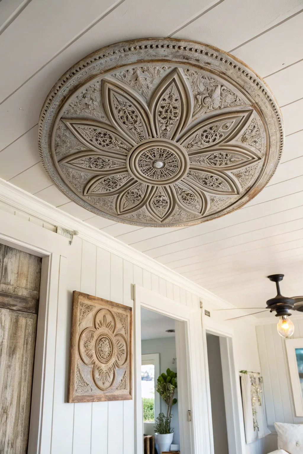 Elevate your space with the charm of reclaimed tin tiles, where vintage meets modern simplicity.