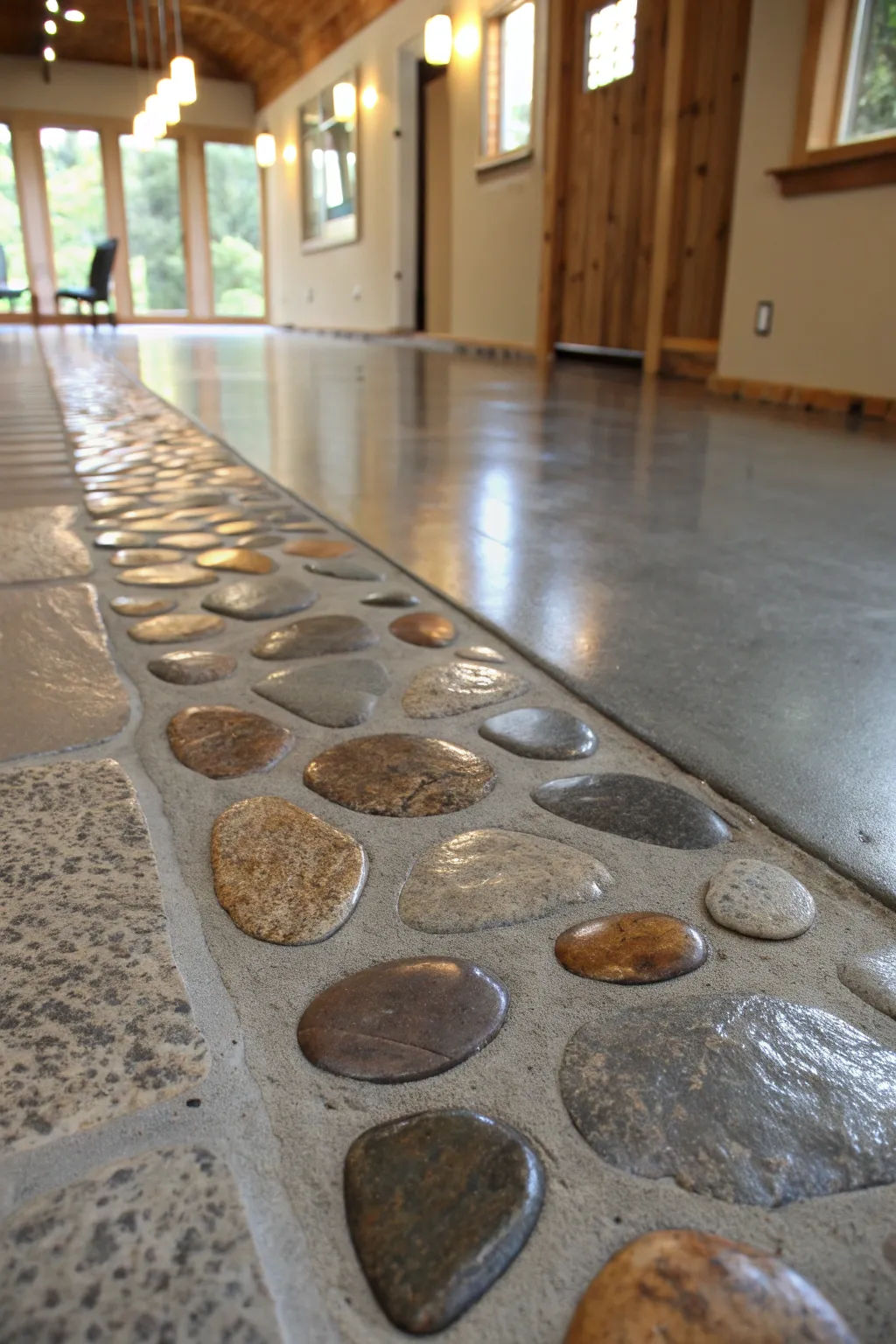 Elevate your space with the rugged elegance of natural stone inserts.
