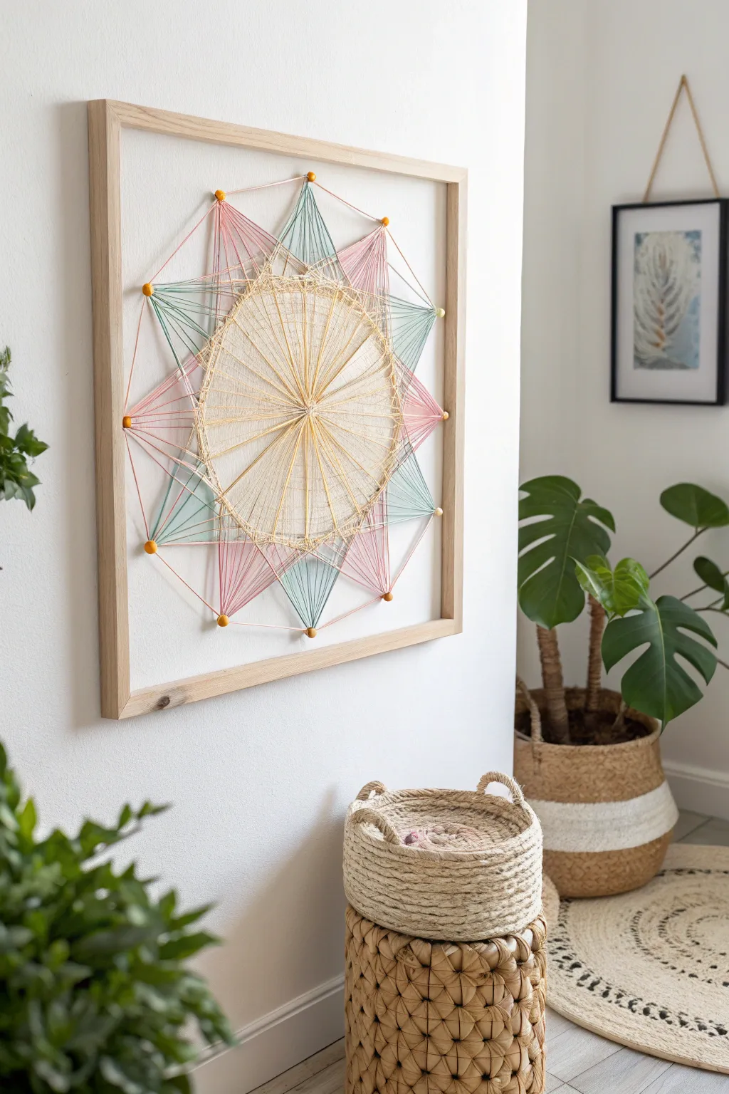 Elevate your space with the delicate beauty of DIY string art, where simplicity meets creativity.