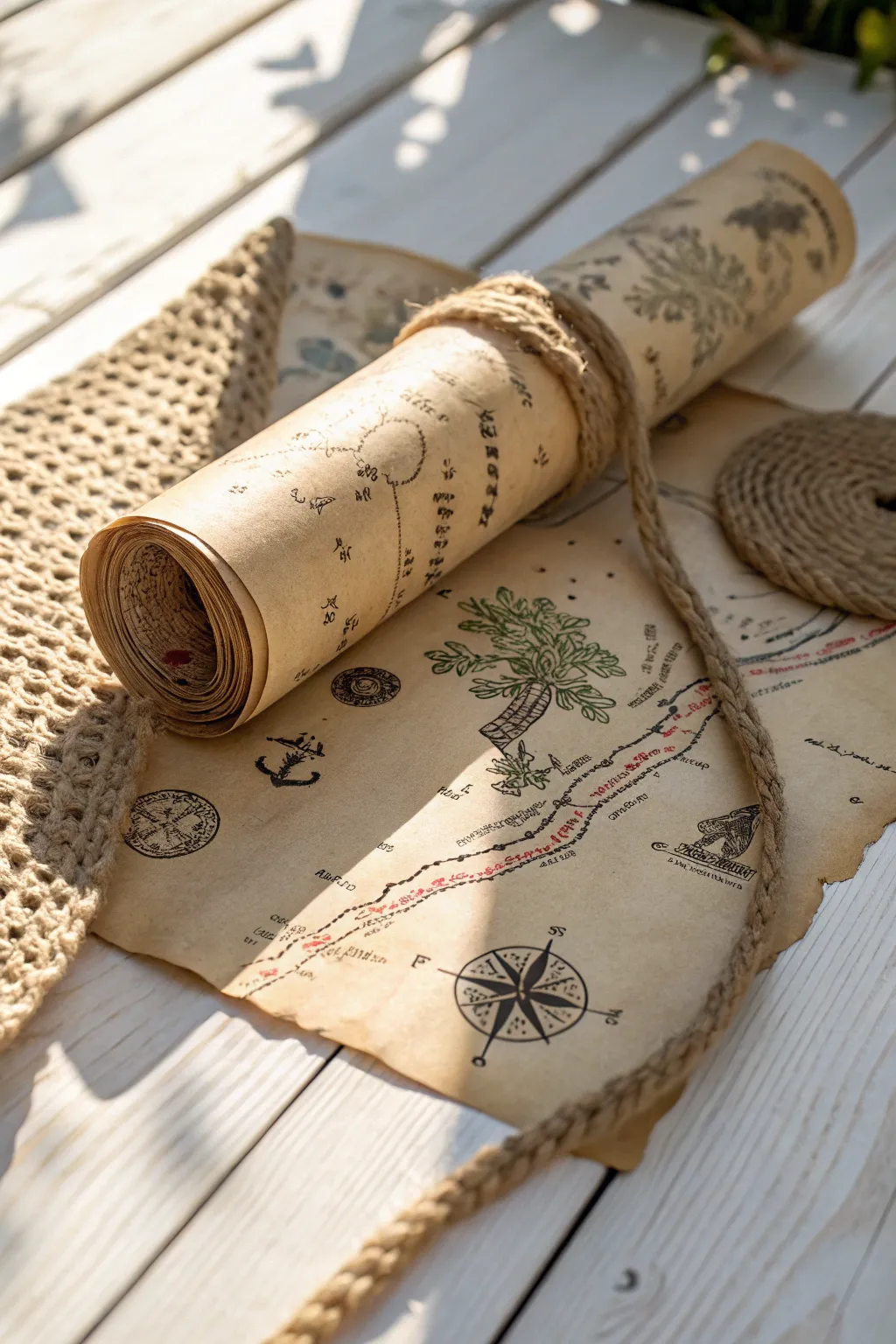 Unravel the mystery with your own DIY treasure map, adding a boho-chic touch to your pirate ensemble!