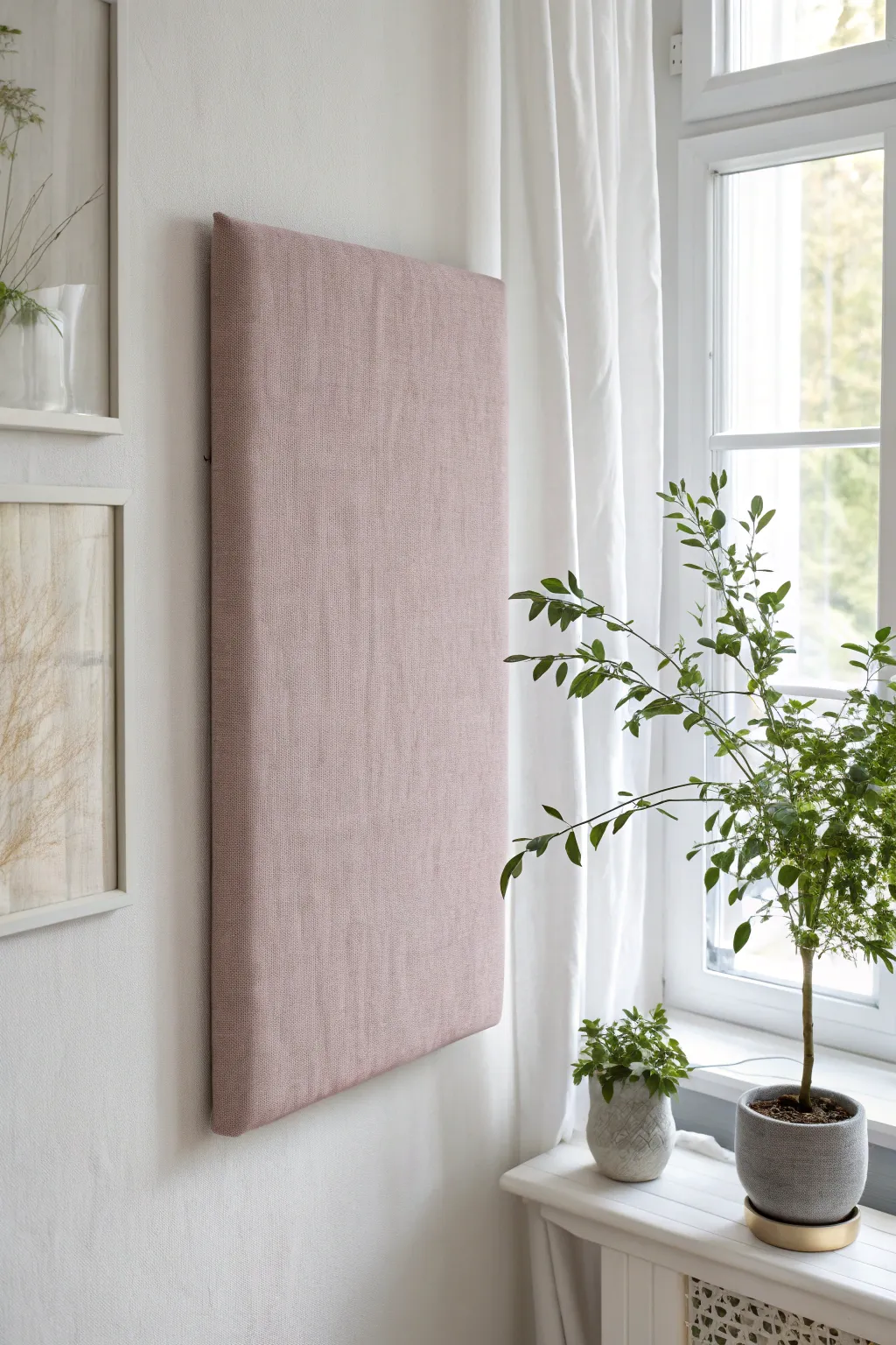 Elevate your space effortlessly with a chic fabric wall panel, perfect for adding texture and tranquility to any room.