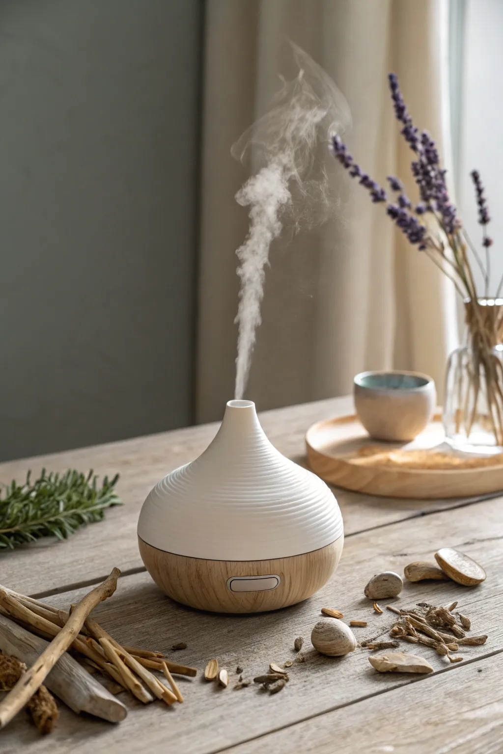 Elevate your indoor picnic with the soothing aroma of essential oils, blending Scandinavian simplicity with Boho charm.