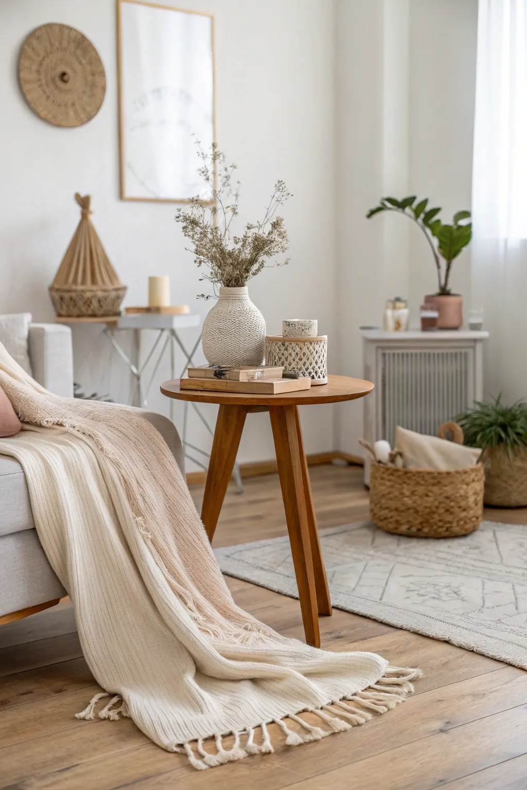 Transform your space with this chic DIY litter box cover, blending minimalist elegance with a touch of Boho charm.