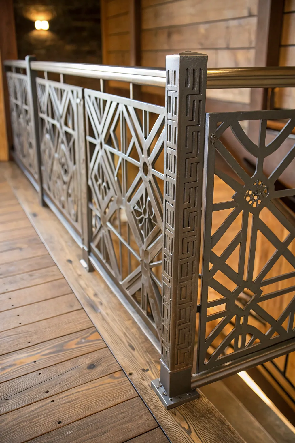 Transform your loft with a striking custom steel cutout railing—where art meets craftsmanship.