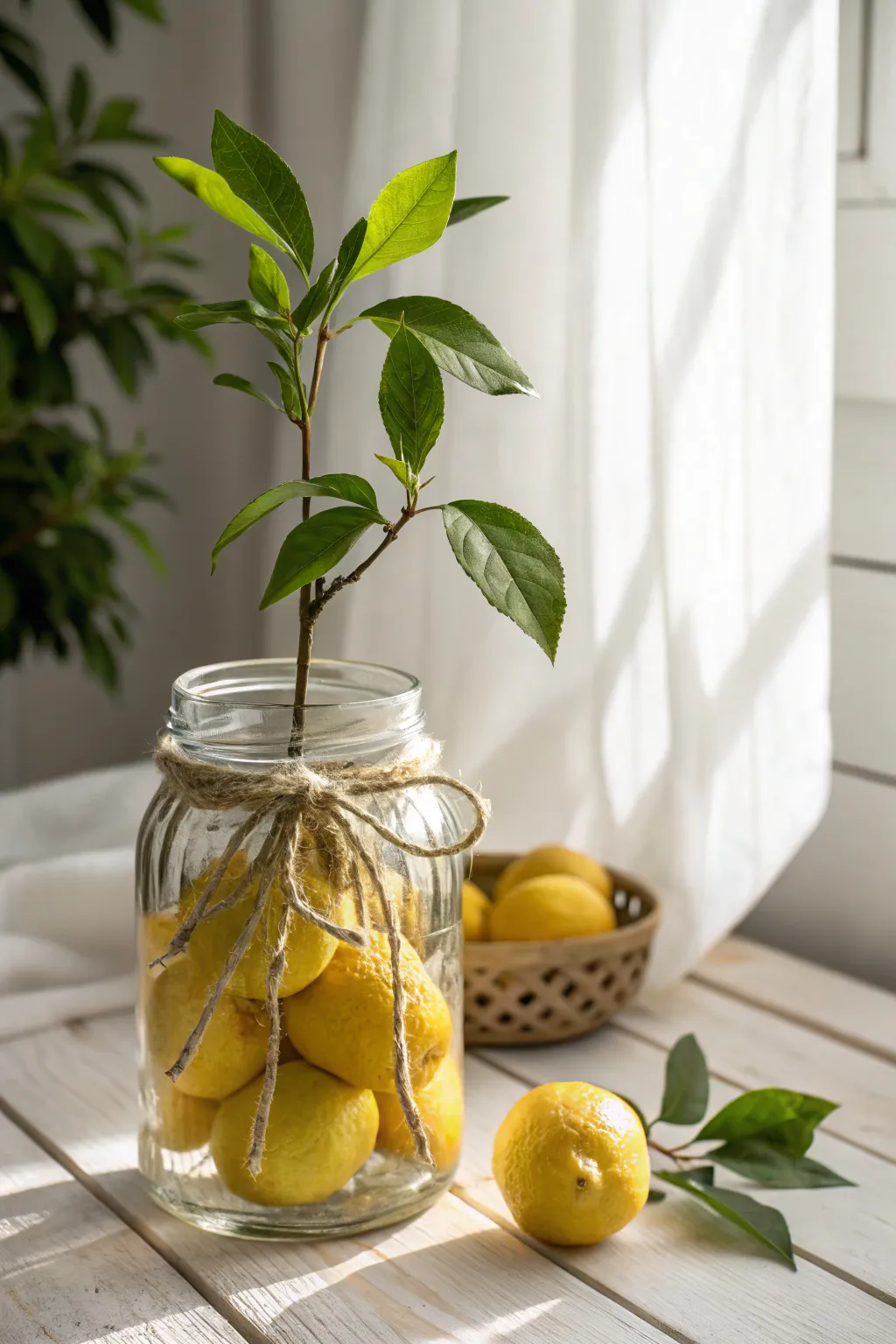 Celebrate the season with a burst of citrus elegance. 🍋 #DIYCenterpiece #ScandiBoho #NaturalBeauty