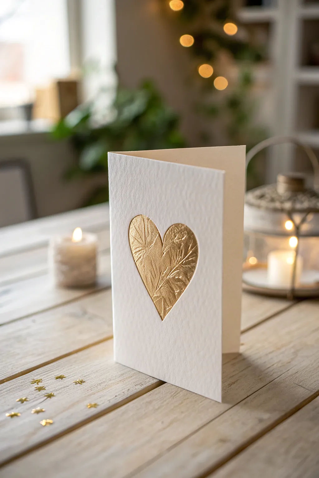 Add a touch of luxury to your Valentine's card with shimmering metallic accents. Simple yet stunning!