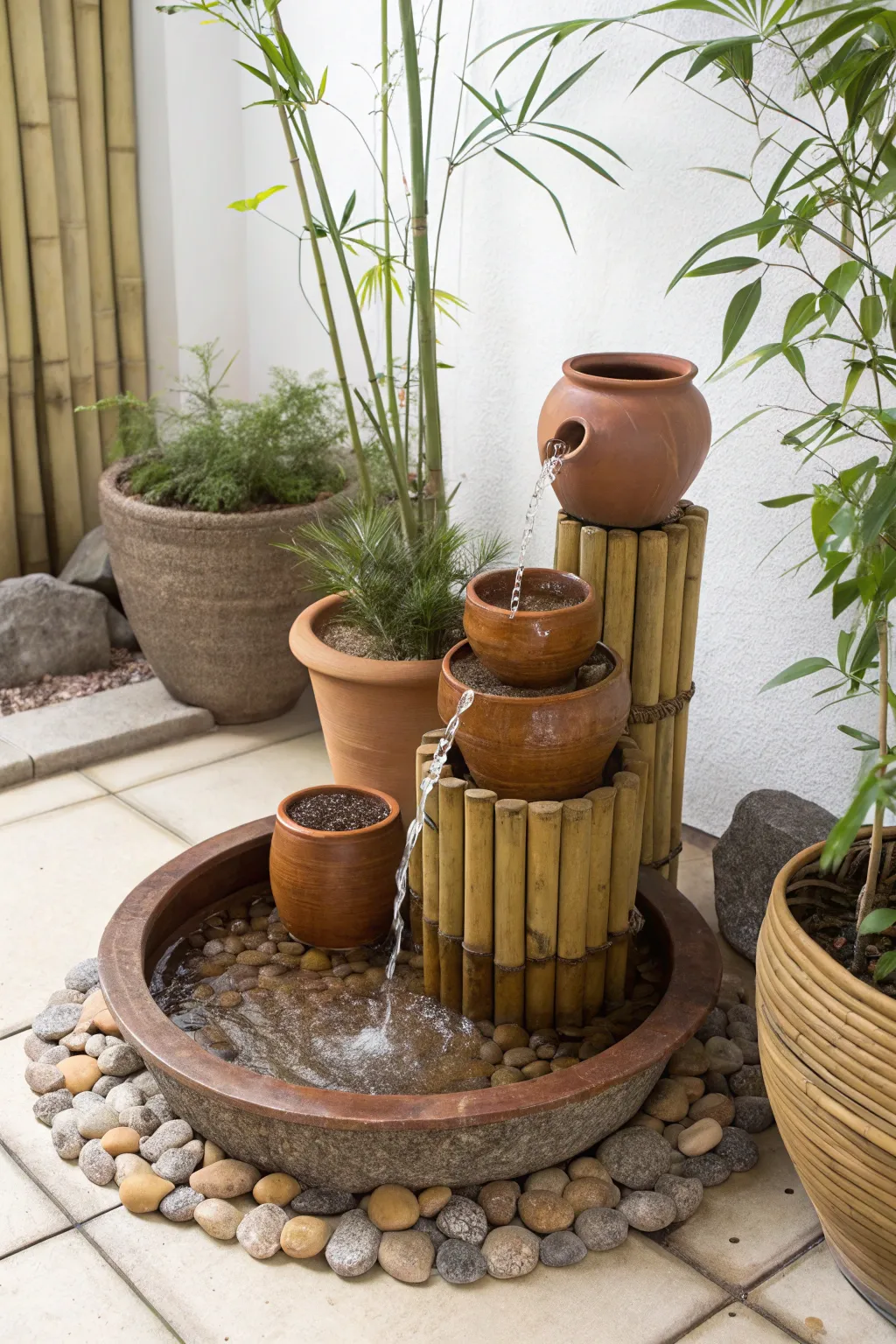 Embrace tranquility with a touch of exotic charm. 🌿✨ #DIYWaterFountain #ScandinavianBoho