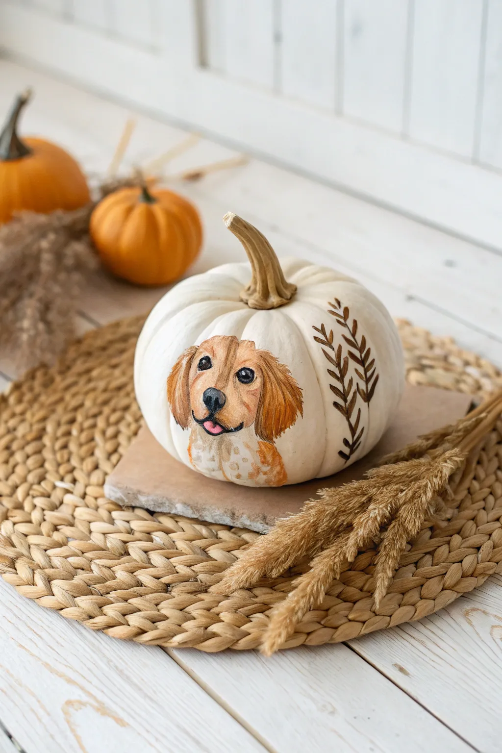 Celebrate your furry friend with a charming Pumpkin Pup Portrait! 🎃🐾