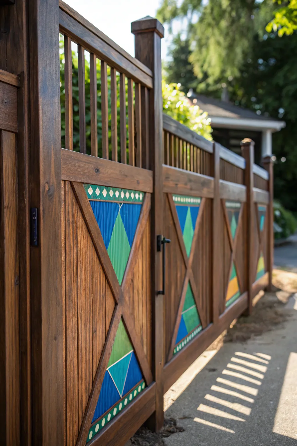 Elevate your dog run with a splash of color and craftsmanship.