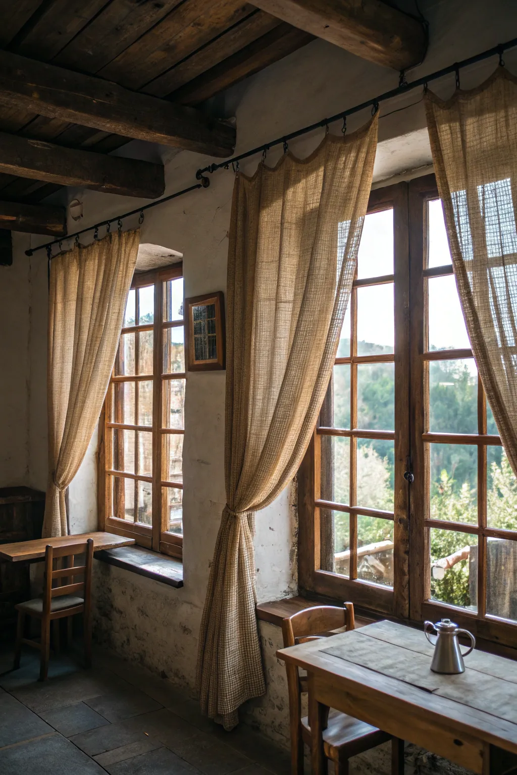 Natural materials bring rustic charm.