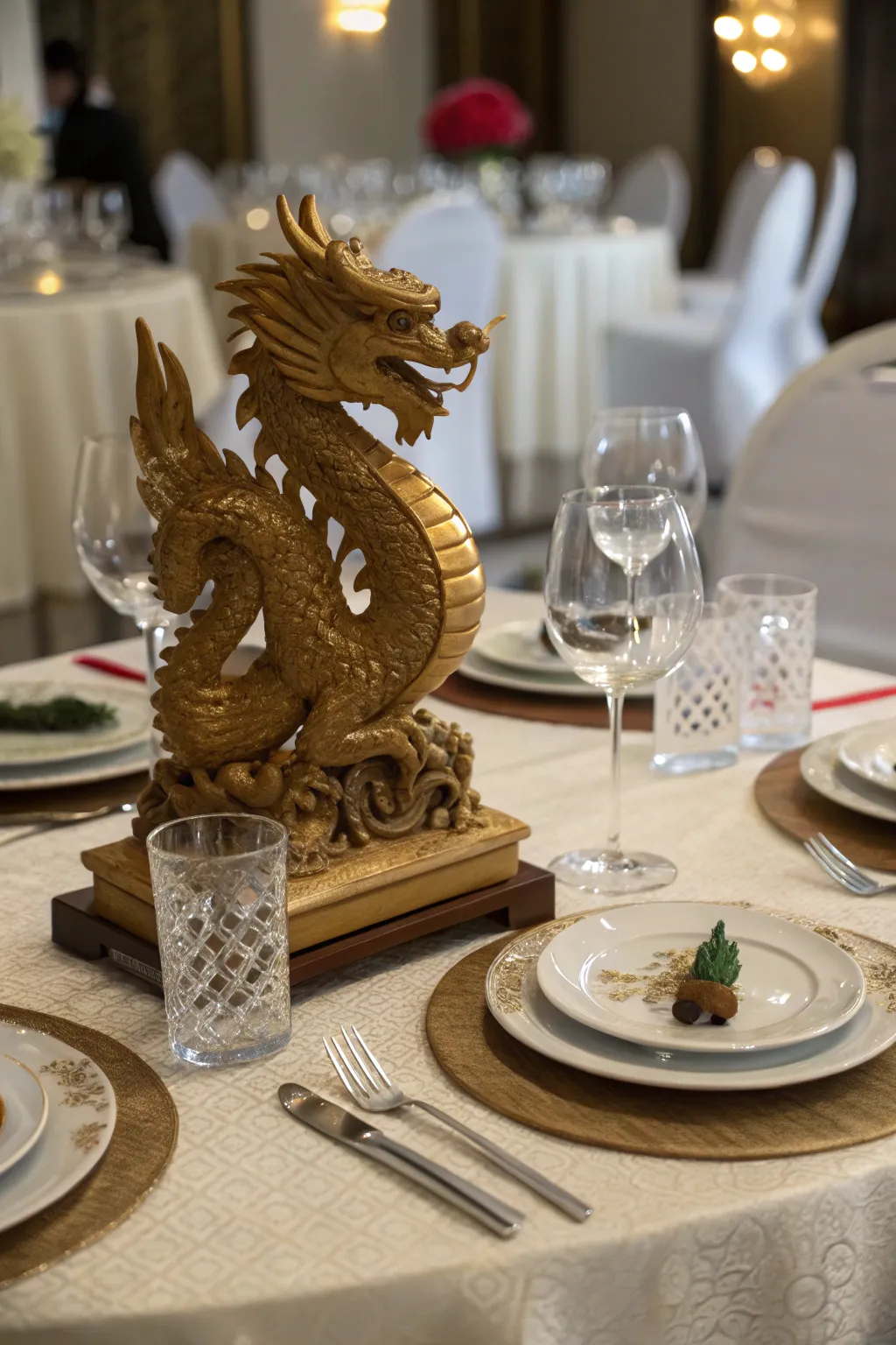 Dragon centerpieces captivate and charm.