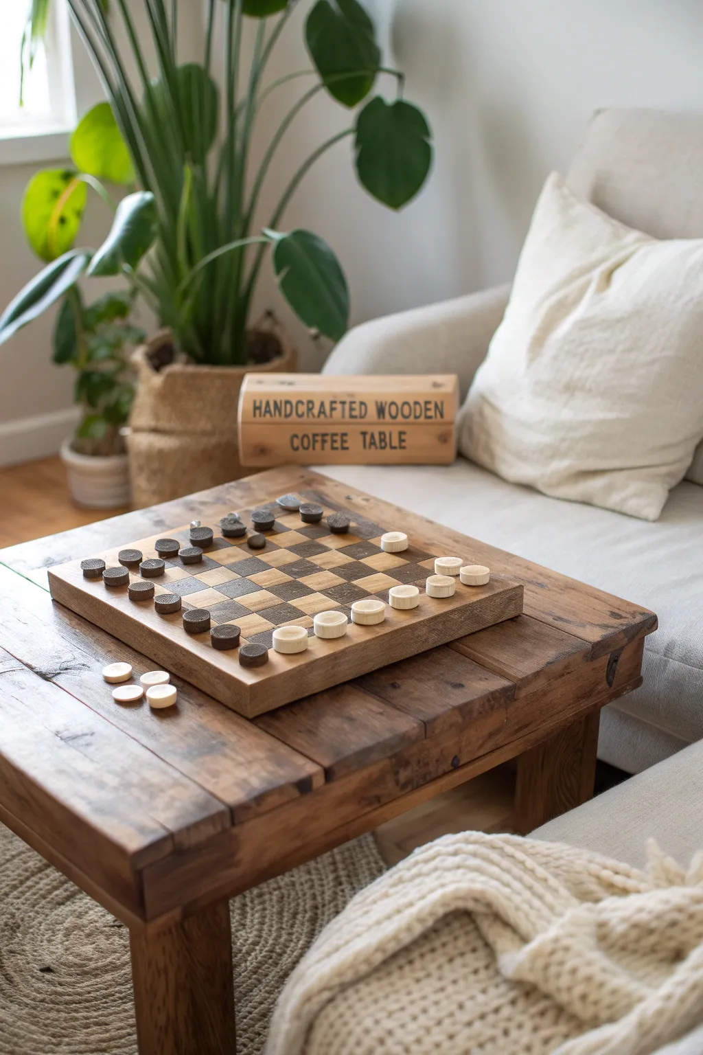 Upcycled Elegance: Transform bottle caps into a chic, rustic checkers game for your next cozy game night.