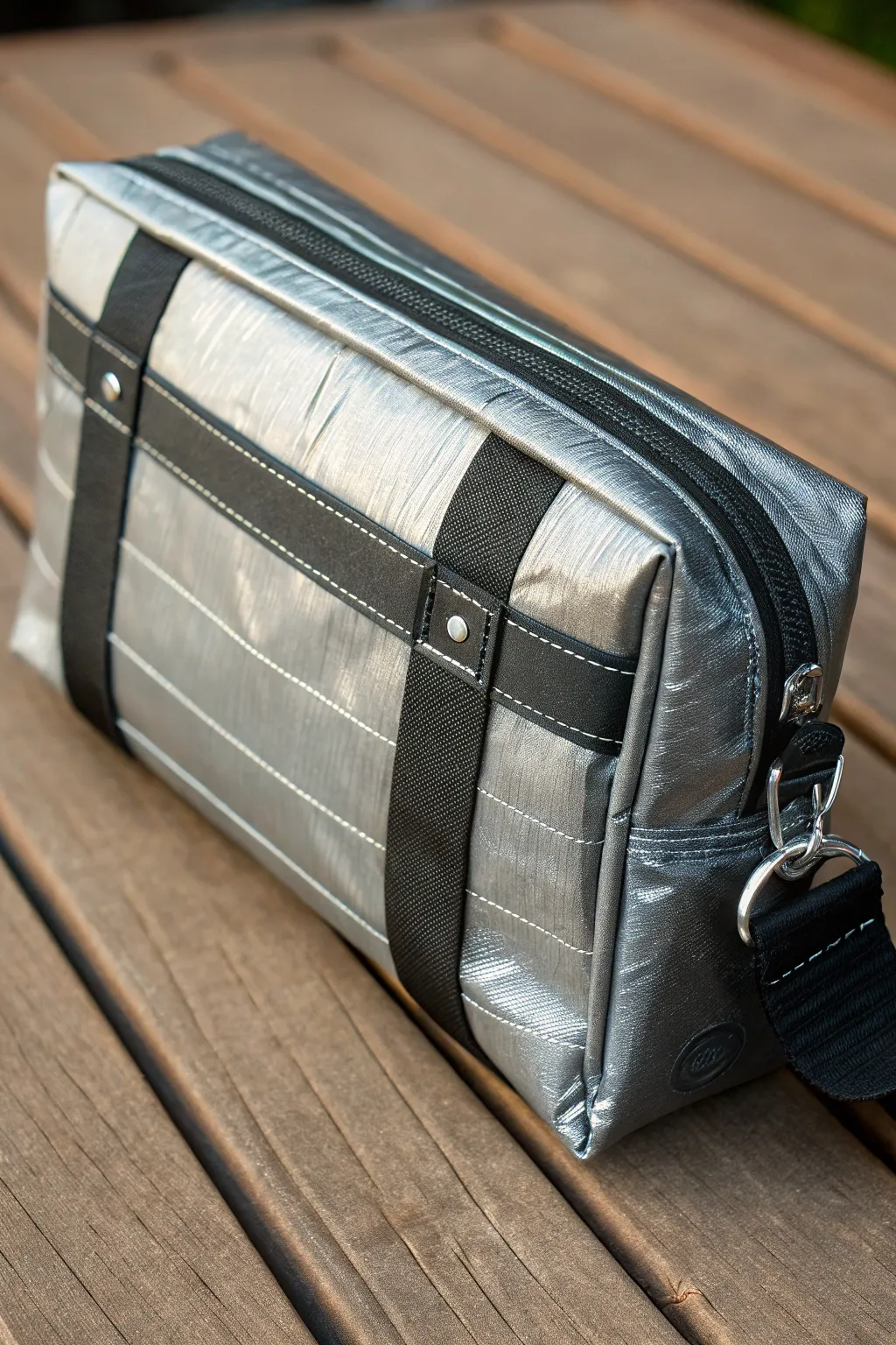 Travel light and in style with this expertly crafted duct tape pouch.