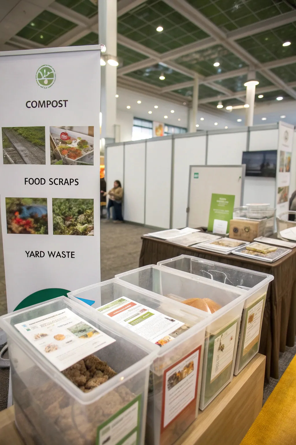 Teaching visitors about the benefits and process of composting.