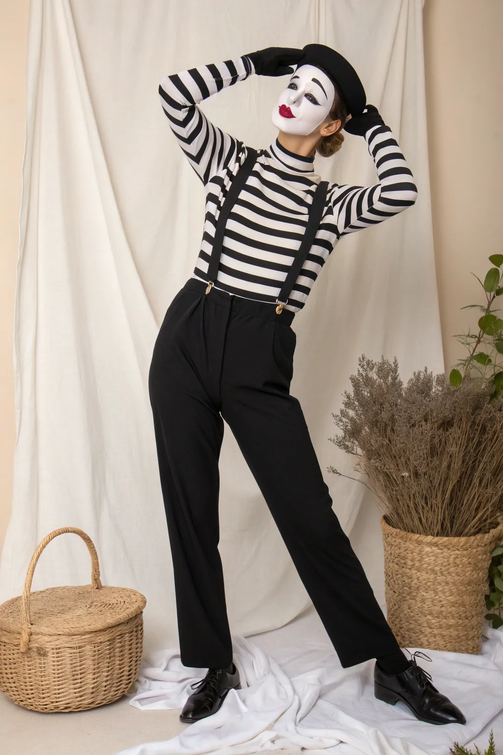 Effortless elegance and silent charm: the perfect mom Halloween costume for a memorable night.
