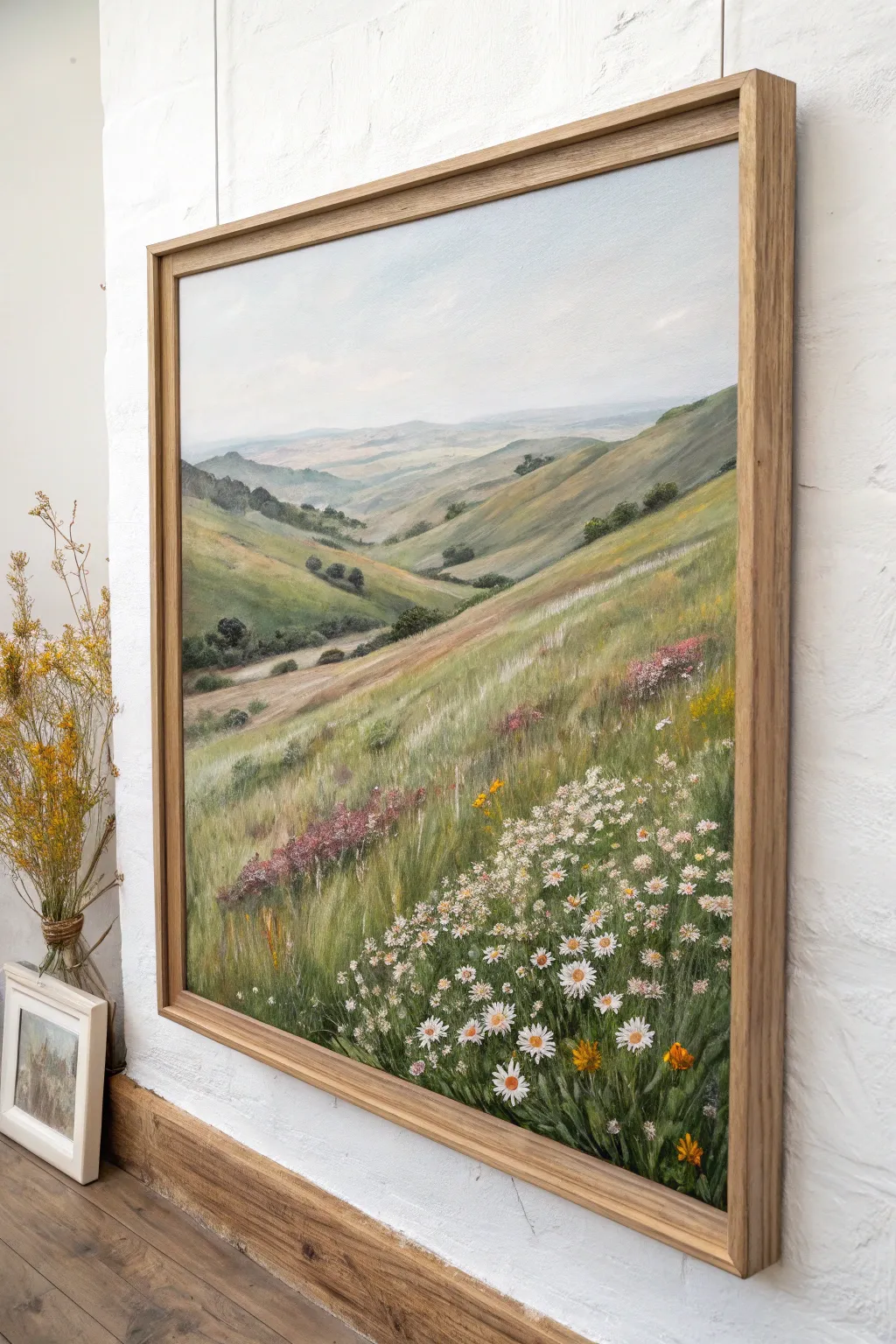 Embrace the serenity of nature with this minimalist landscape painting—a perfect blend of Scandinavian simplicity and boho charm.