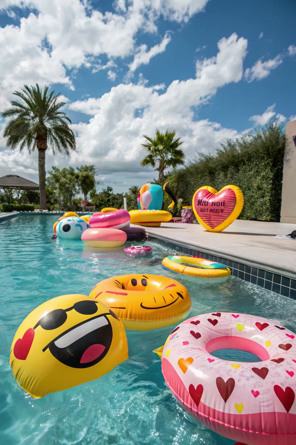 Emoji inflatables make pool time extra fun and stylish.