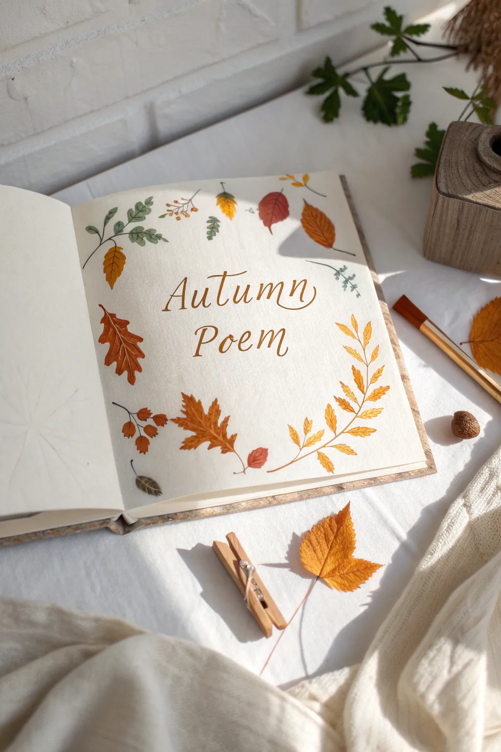 Capture the essence of fall with timeless storybook quotes in your scrapbook designs.