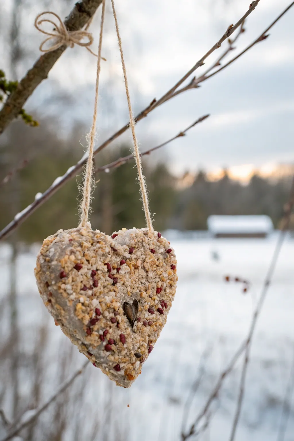 Invite nature to your doorstep with these charming heart-shaped bird feeders.