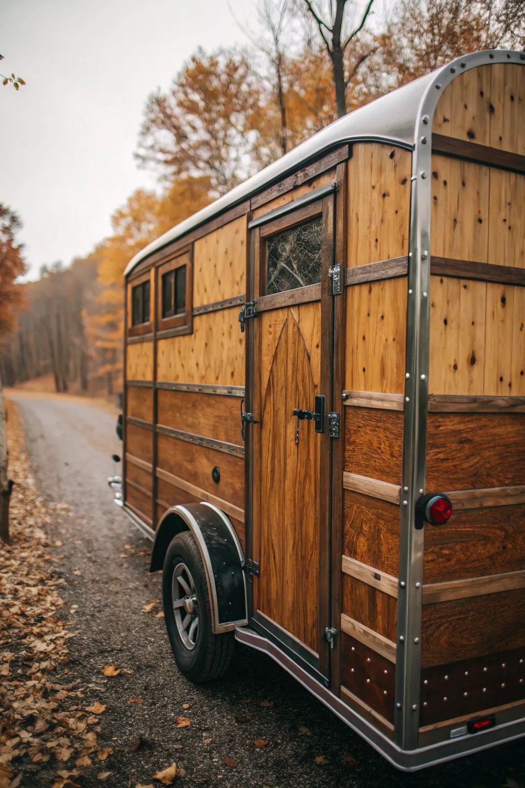Revive the charm of yesteryear with a beautifully restored vintage trailer, perfect for your firewood hauling needs.