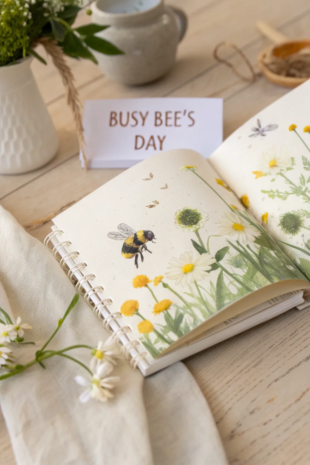 Discover the gentle beauty of a busy bee's day in this charming flip book, a tribute to nature's tiny artisans.