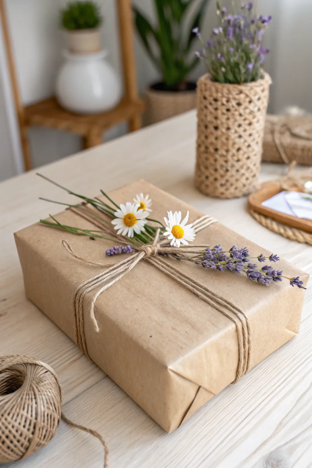 Elevate your gift-giving with nature's touch—pressed flowers for a unique and heartfelt wrap.