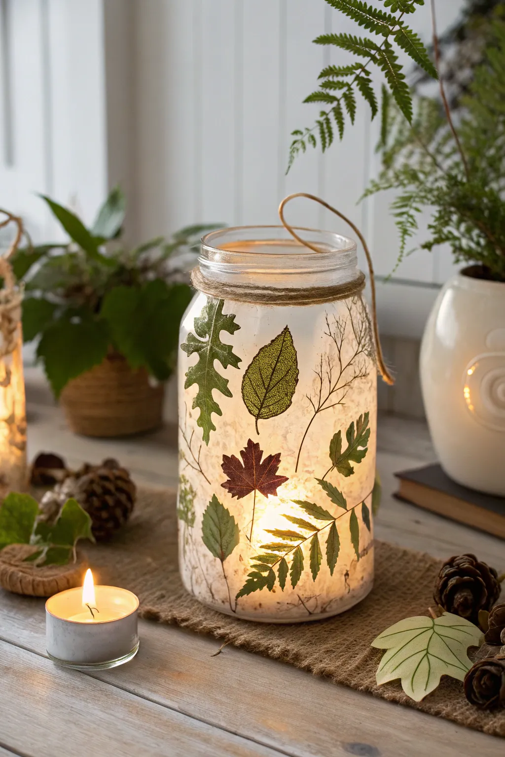 Illuminate your space with the enchanting glow of nature. 🌿✨ #ForestLantern #CozyCrafts