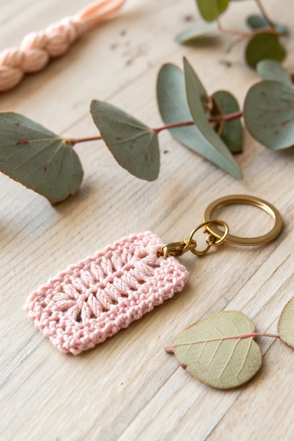Elevate your key game with a charming crochet keychain – a perfect blend of style and functionality!
