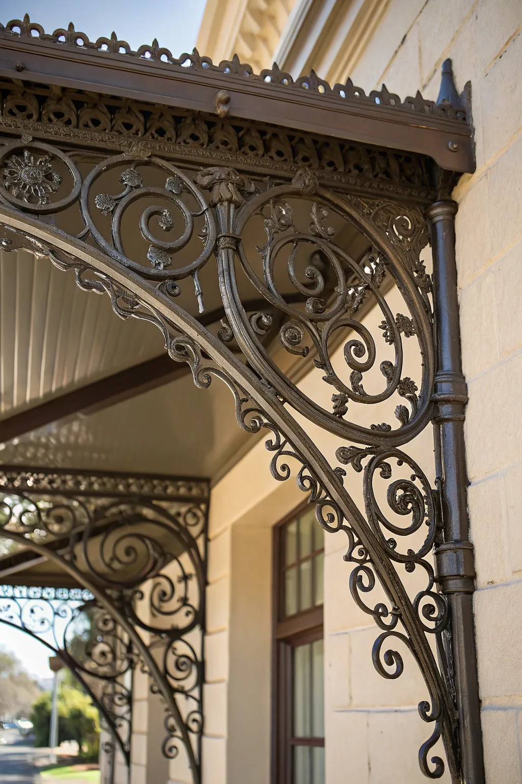 Elevate your garage with artistic metalwork elegance.