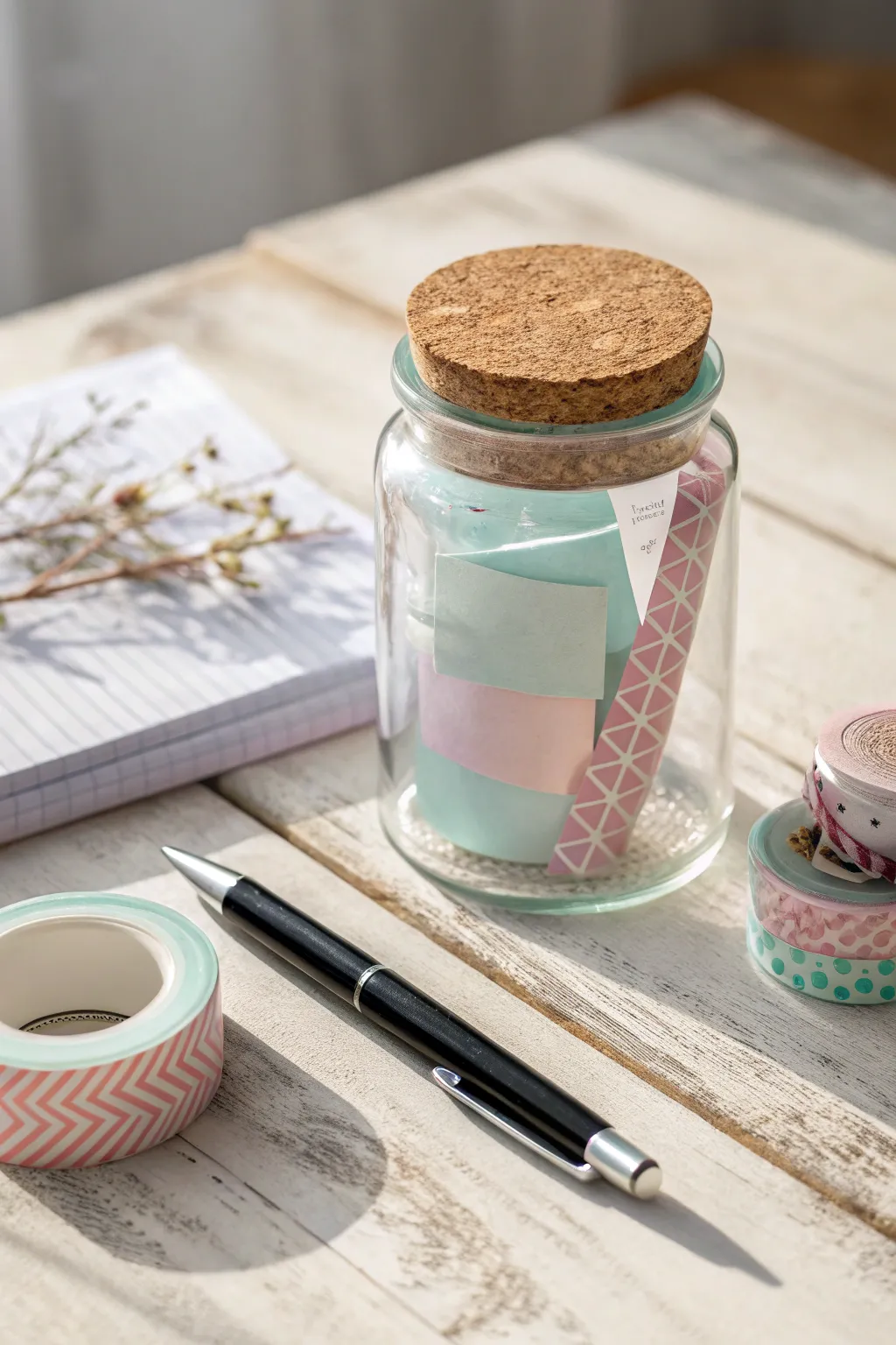 Delight in simplicity with this charming stationery jar, the perfect gift for the creative soul.