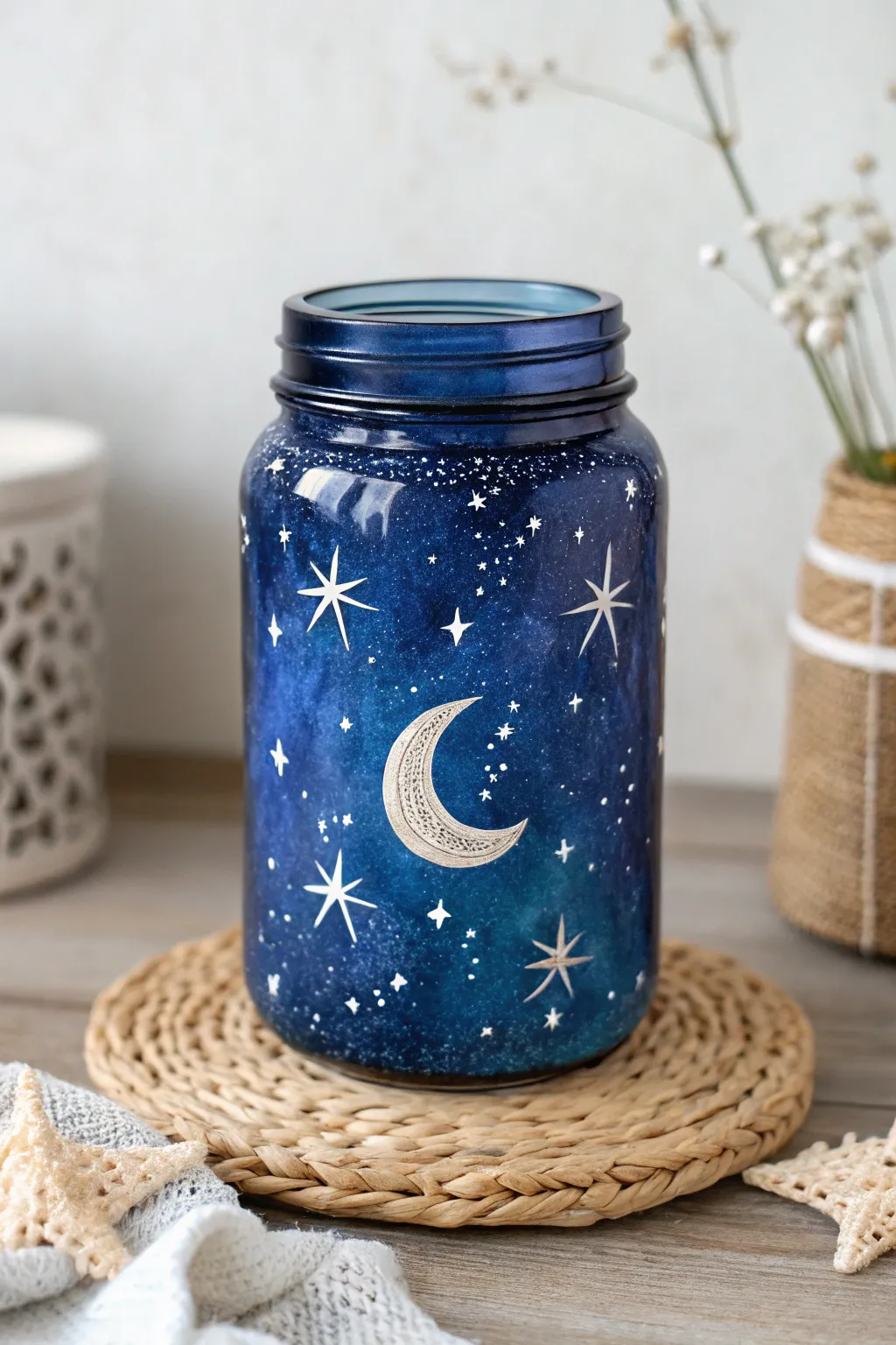 Illuminate your space with a touch of celestial charm. 🌙✨ #GlassArt #ScandinavianStyle #BohoChic