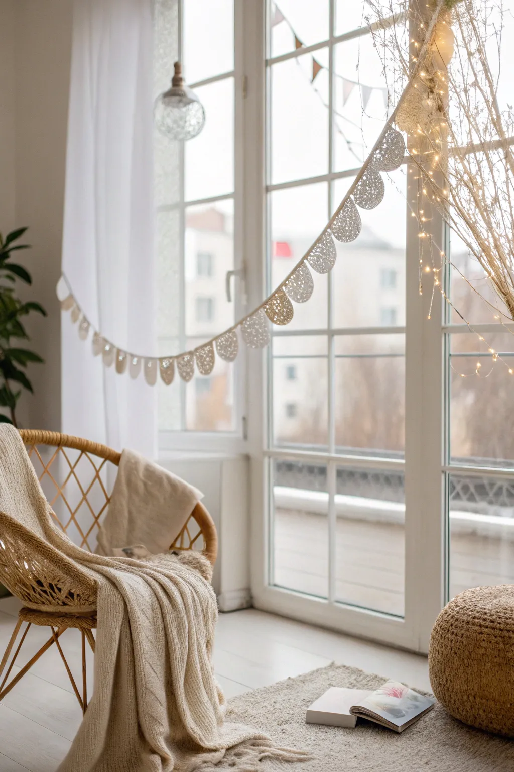Add a touch of sparkle to your space with a handcrafted glitter garland.