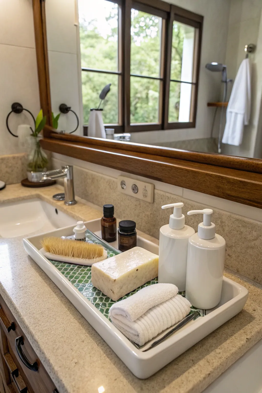 Easy access to essentials ensures convenience for guests.