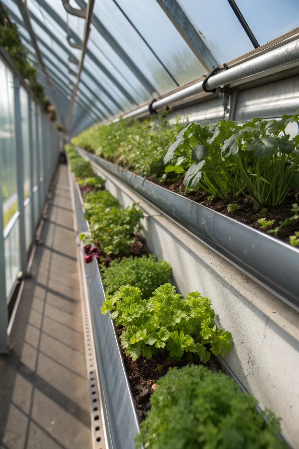Elevate your greenhouse game with a stylish and efficient gutter garden.