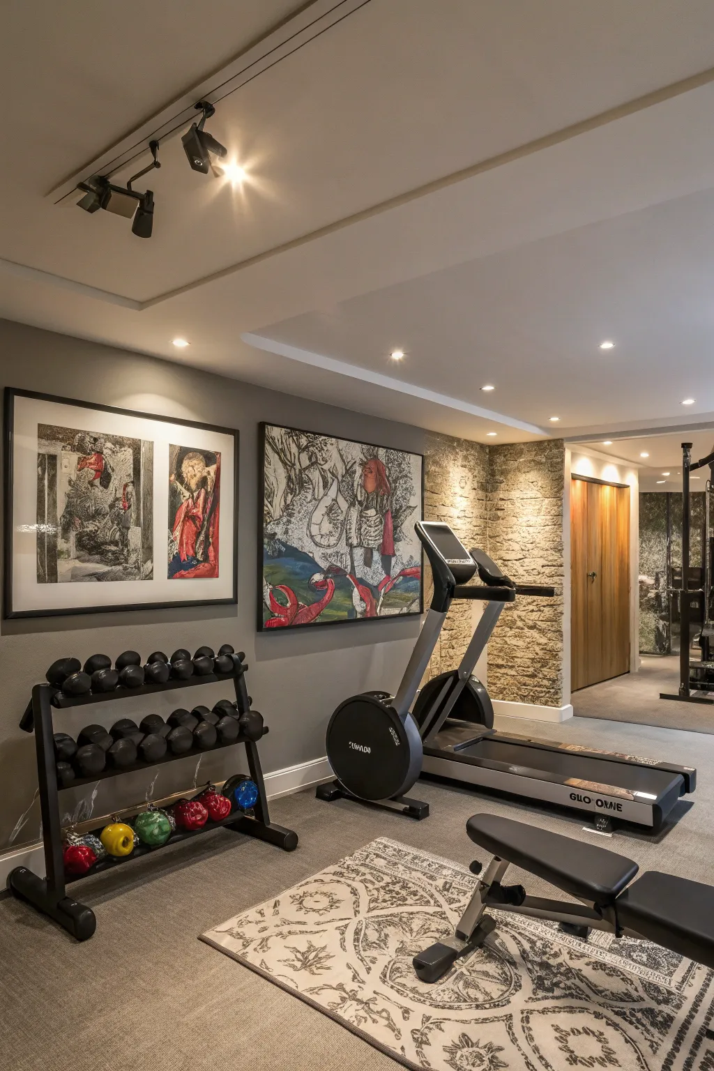 Artistic elements add culture and inspiration to your gym.