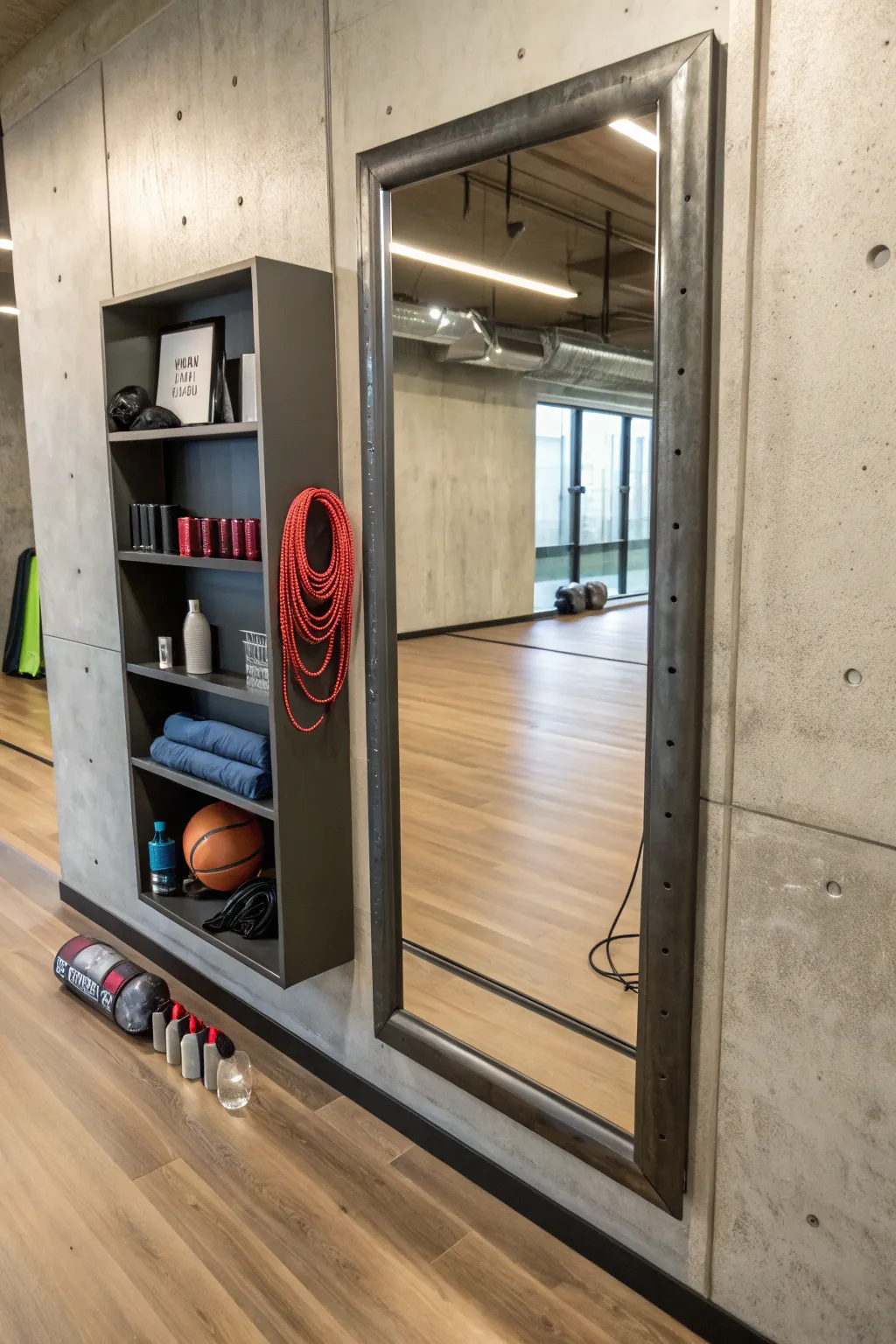 Elevate your gym space with a mirror that marries style and practicality.