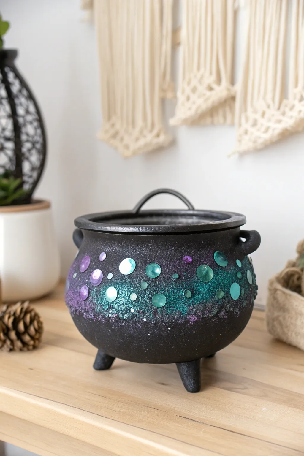 Let your imagination bubble over with this enchanting witch's cauldron art!