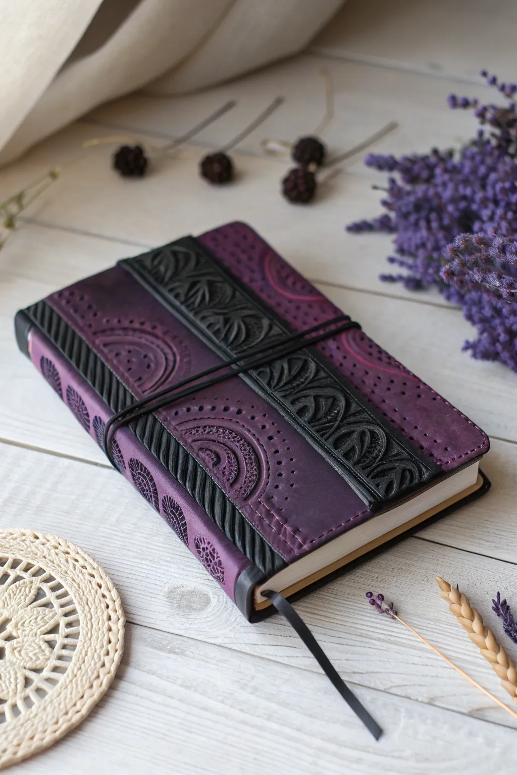 Embrace the moody elegance of twilight colors with this beautifully crafted journal, perfect for capturing your Halloween inspirations.