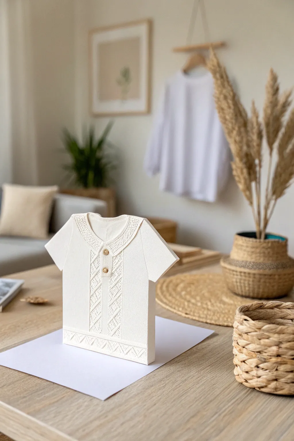 Add a playful twist to your card collection with this charming T-shirt fold design!