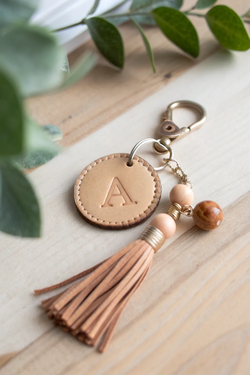 Chic and Personal: Crafting timeless keychains with heart and style.