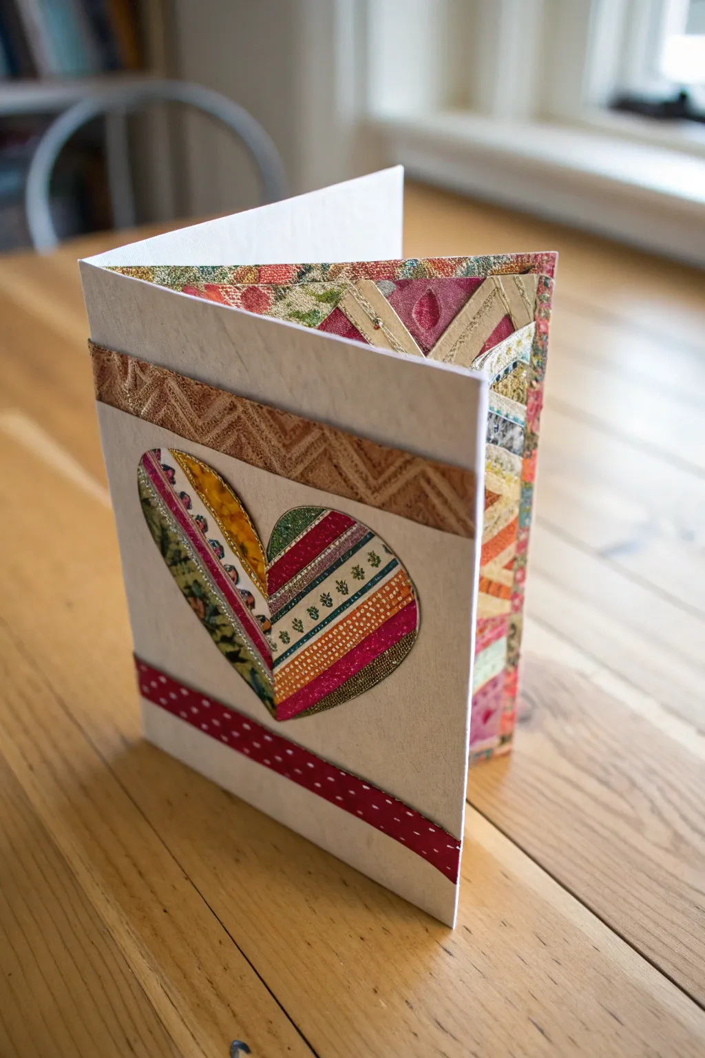Turn forgotten materials into heartfelt masterpieces with this eco-friendly love card design.